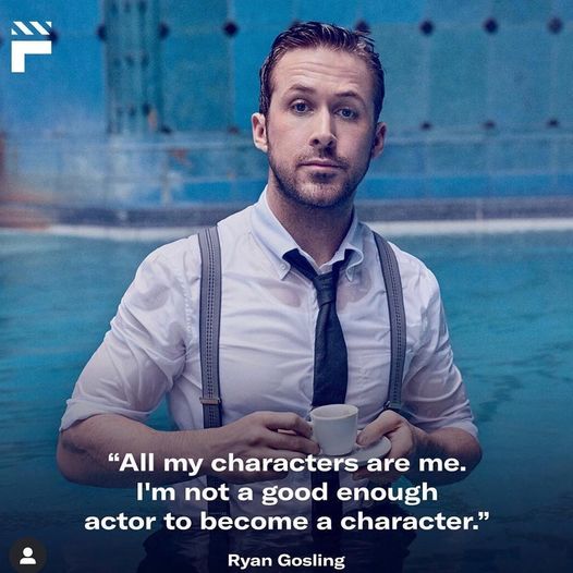 “All my characters are me. I’m not a good enough actor to become a character” Ryan Gosling #actingquotes
#acting #acti…